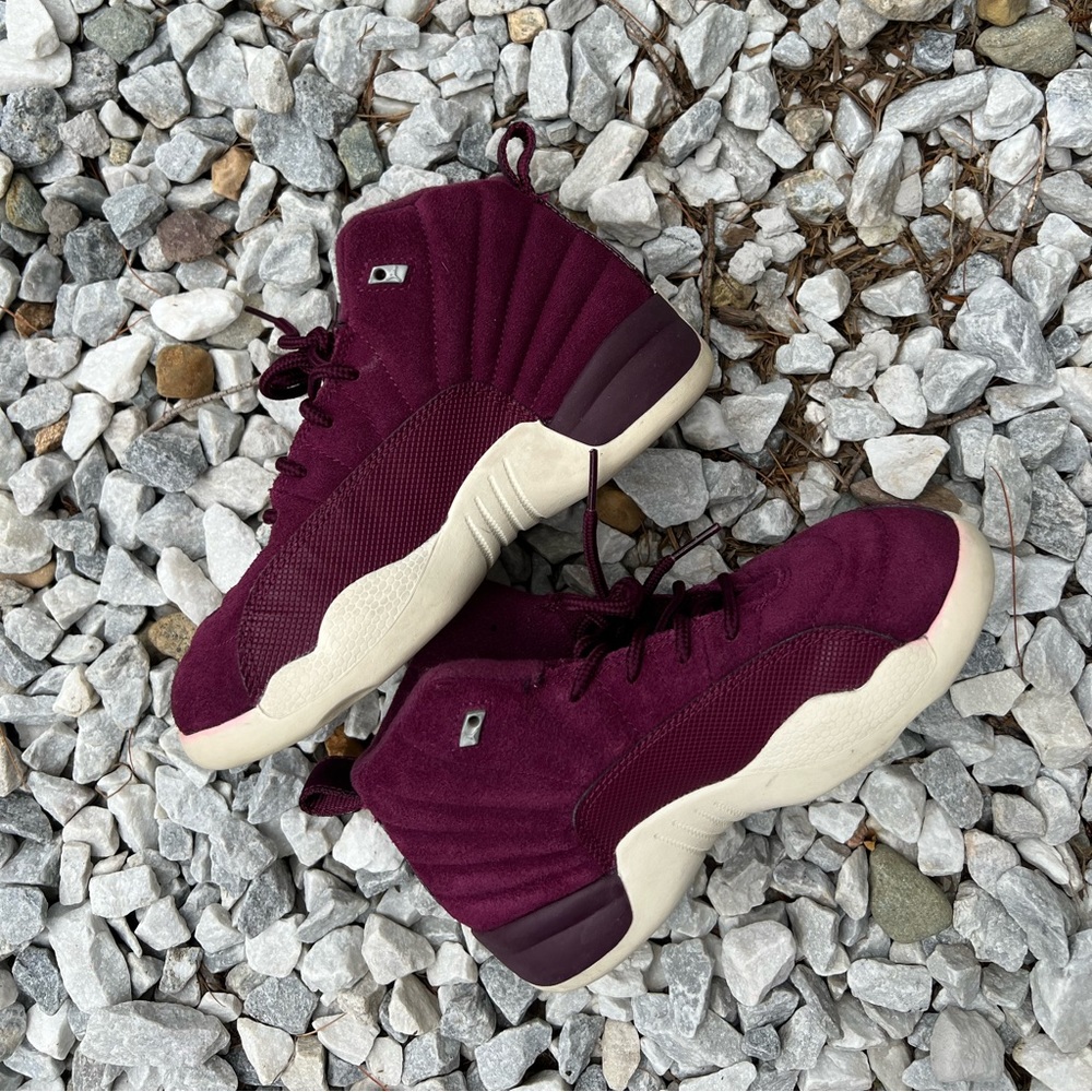 Jordan Kids Shoes in Burgundy and Cream